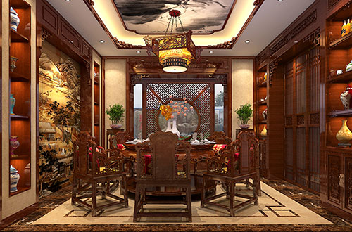 昌江温馨雅致的古典中式家庭装修设计效果图
